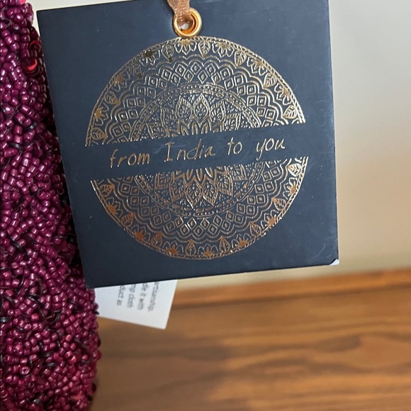 From India To You | Crimson Beaded “Go Team” Shoulder Bag - Picture 4 of 14